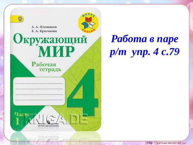 Работа в паре р/т упр. 4 с.79