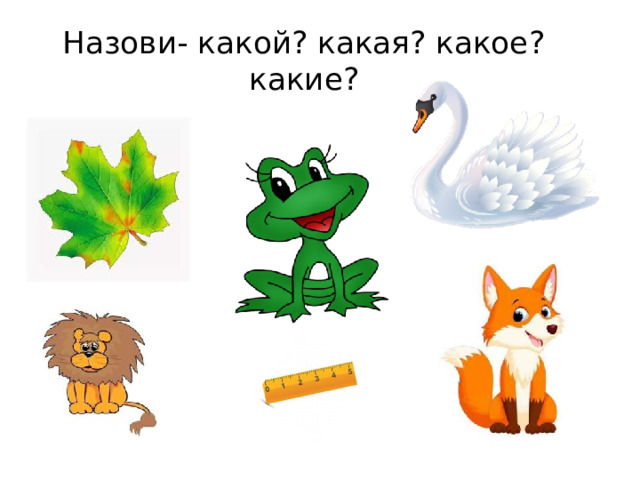 Назови- какой? какая? какое? какие?