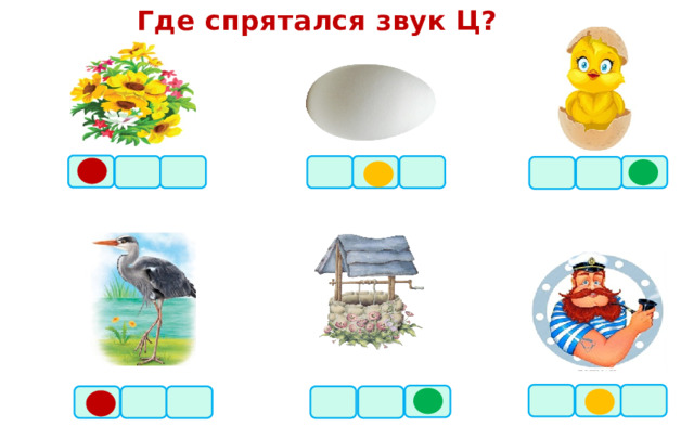 Где спрятался звук Ц? Цветы, яйцо, птенец, цапля, колодец, боцман…