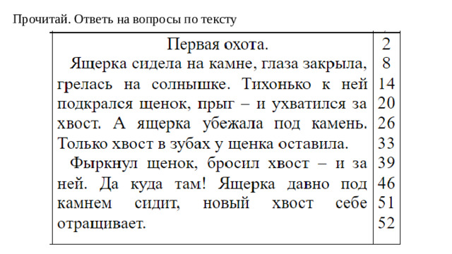 Прочитай. Ответь на вопросы по тексту