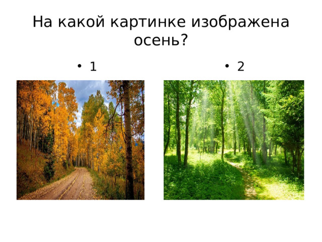 На какой картинке изображена осень?
