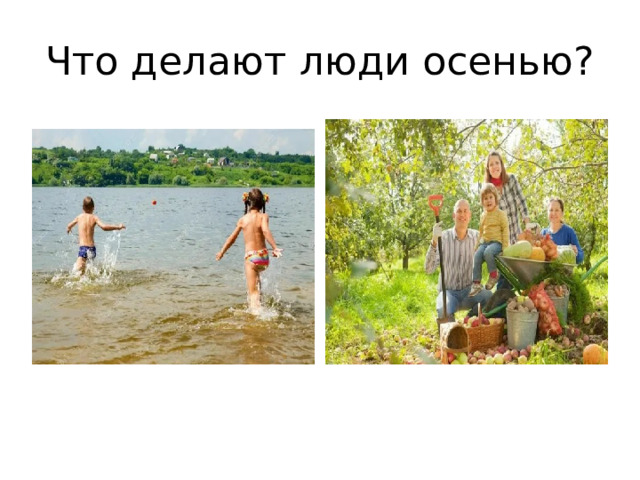 Что делают люди осенью?