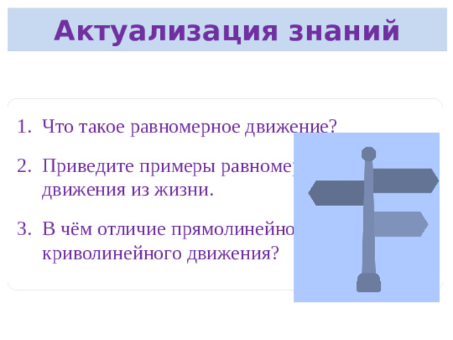 Актуализация знаний