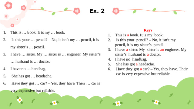 Ex. 2 Keys