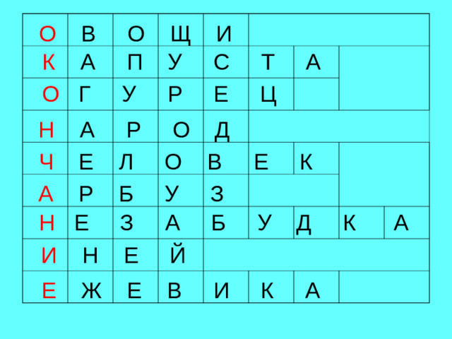 О В О Щ И К А П У С Т А О Г У Р Е Ц Н А Р О Д Ч Е Л О В Е К А Р Б У З Н Е З А Б У Д К А И Н Е Й Е Ж Е В И К А