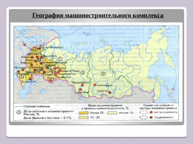 География машиностроительного комплекса