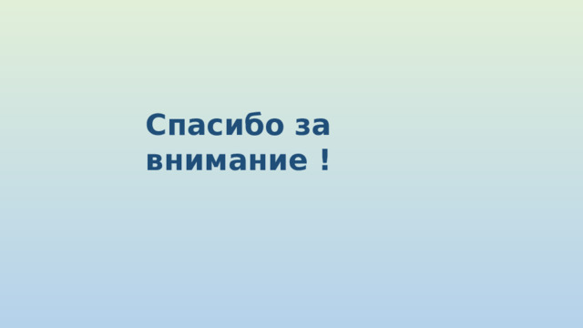 Спасибо за внимание !