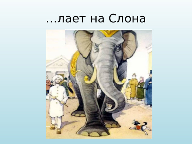 … лает на Слона