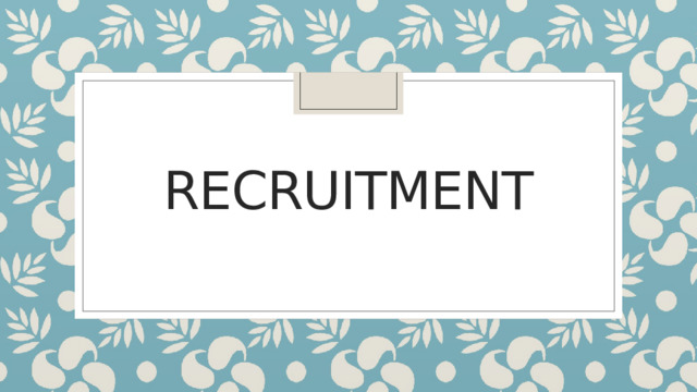 recruitment