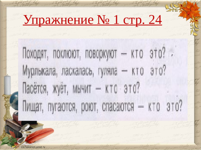 Упражнение № 1 стр. 24