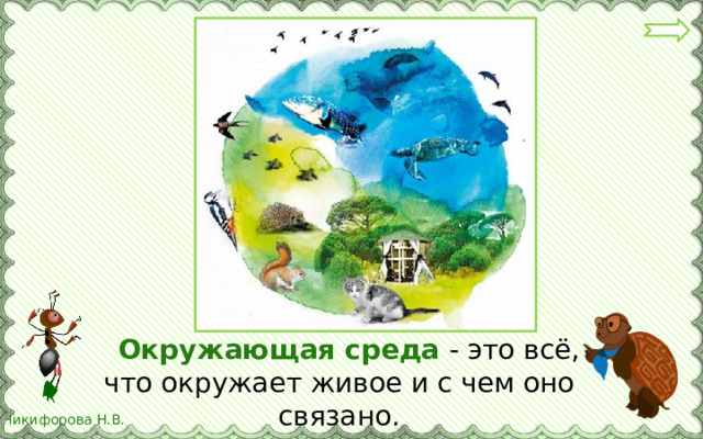 Окружающая среда - это всё, что окружает живое и с чем оно связано.
