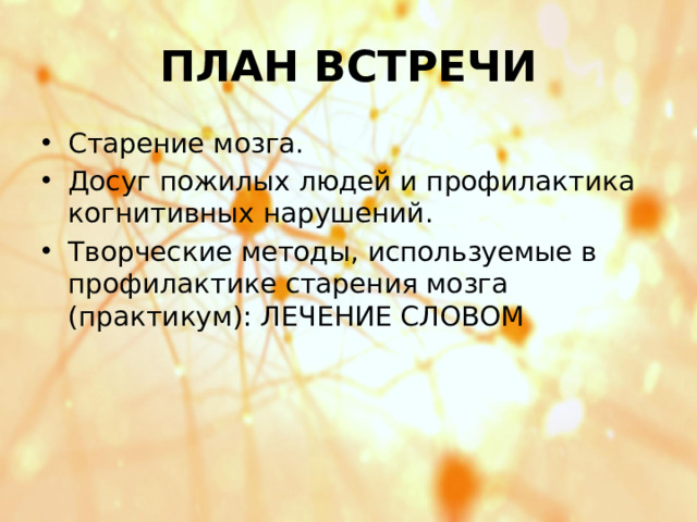 ПЛАН ВСТРЕЧИ