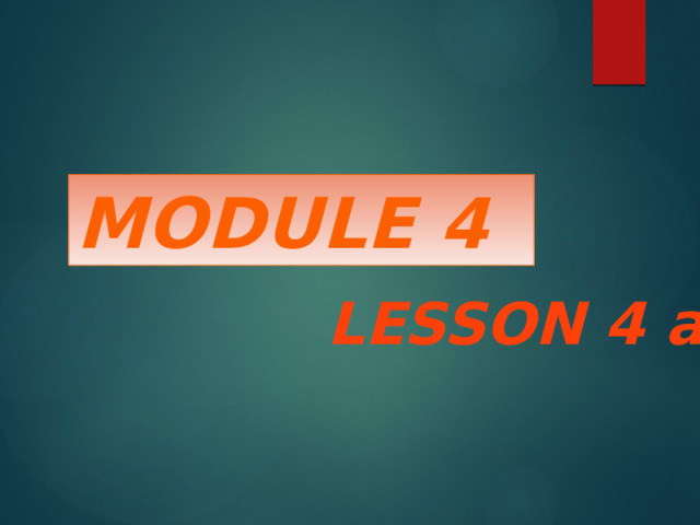 MODULE 4 LESSON 4 a