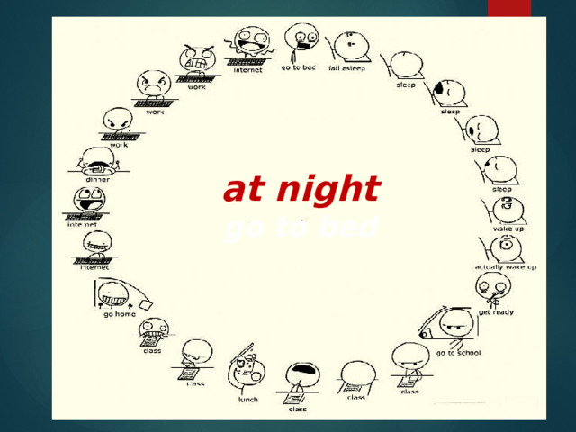 at night go to bed