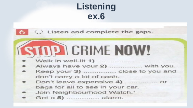 Listening  ex.6