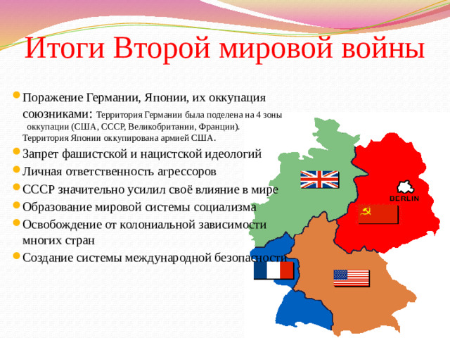 Итоги Второй мировой войны