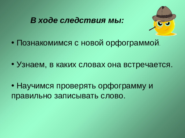 В ходе следствия мы: