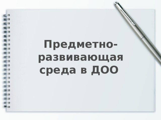Предметно-развивающая среда в ДОО