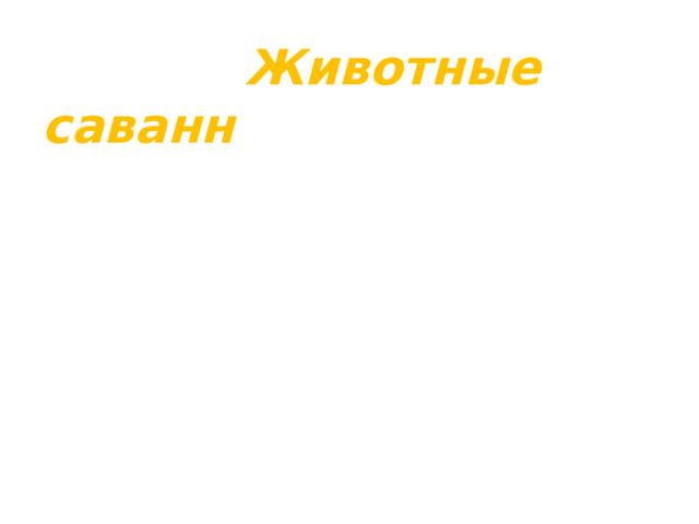 Животные саванн