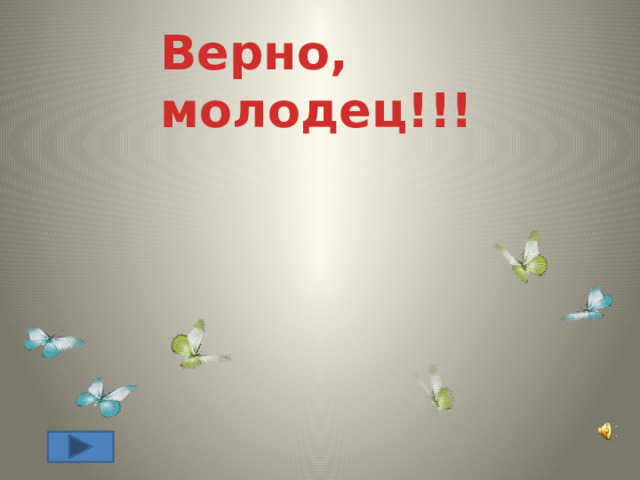 Верно, молодец!!!