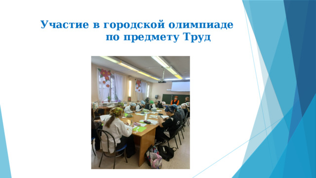 Участие в городской олимпиаде по предмету Труд