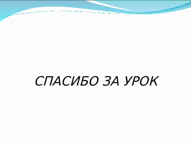 СПАСИБО ЗА УРОК