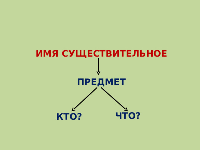 ИМЯ СУЩЕСТВИТЕЛЬНОЕ ПРЕДМЕТ ЧТО? КТО?