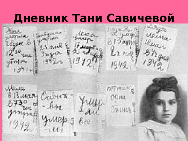 Дневник Тани Савичевой