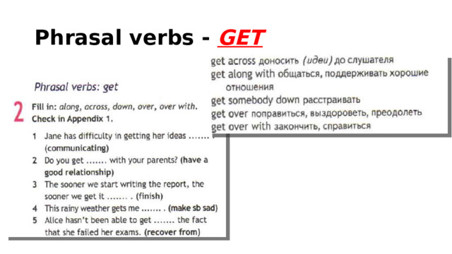 Phrasal verbs - GET