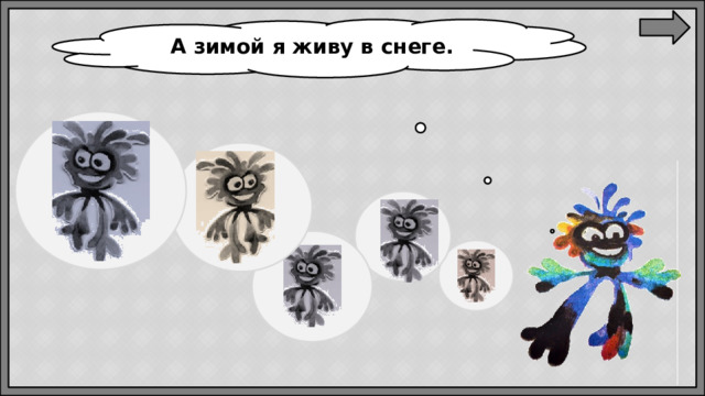 А зимой я живу в снеге.