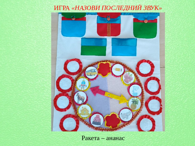 ИГРА  «НАЗОВИ ПОСЛЕДНИЙ ЗВУК» Ракета – ананас