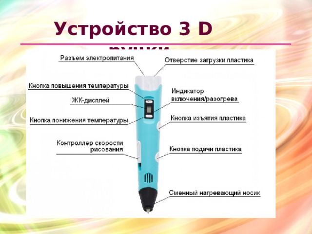 Устройство 3 D  ручки