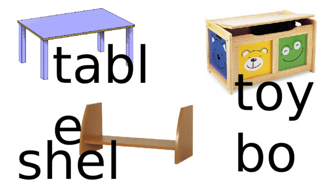 table toy box shelf