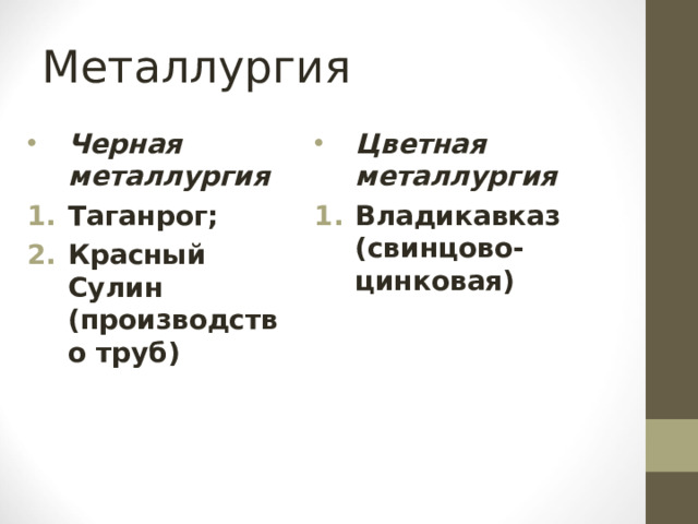 Металлургия