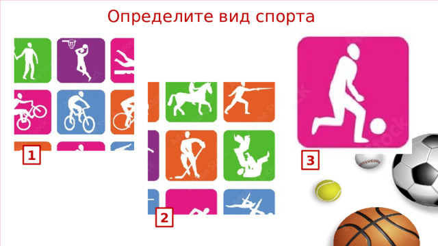 Определите вид спорта 1 3 2