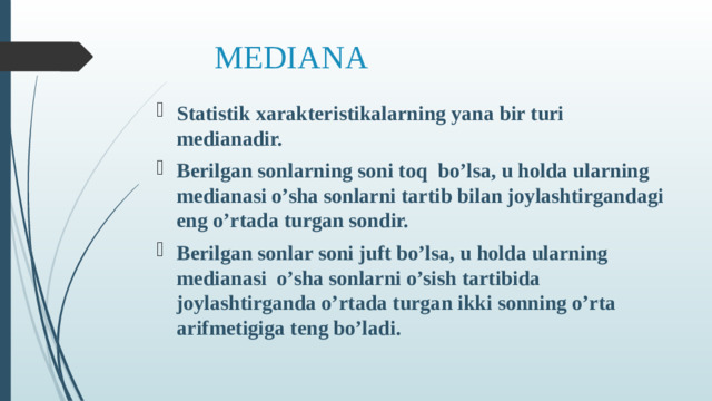 MEDIANA
