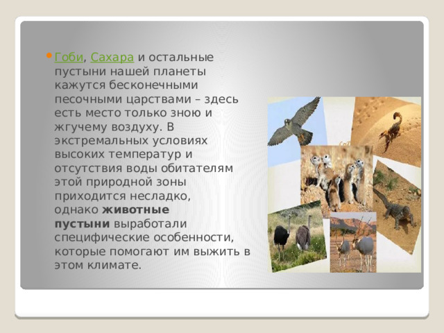 Гоби ,  Сахара