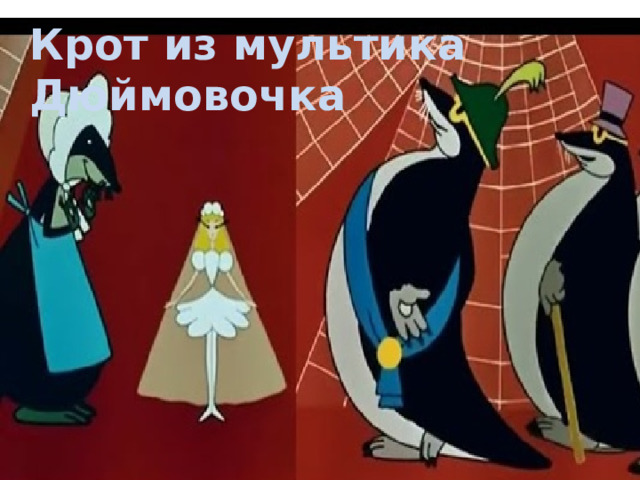 Крот из мультика Дюймовочка