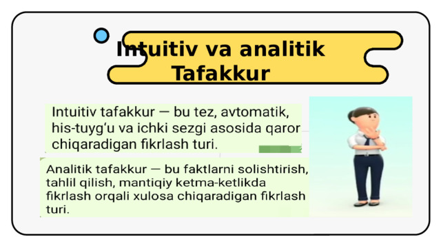 Intuitiv va analitik Tafakkur