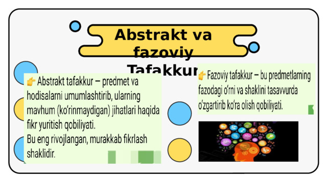 Abstrakt va fazoviy Tafakkur