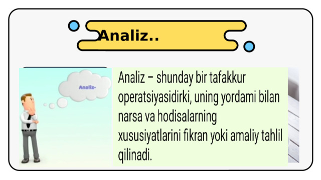 Analiz.. Title text addition