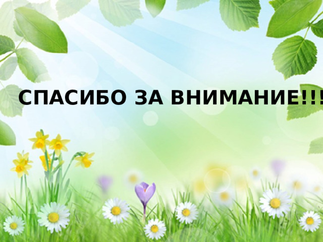 СПАСИБО ЗА ВНИМАНИЕ!!!