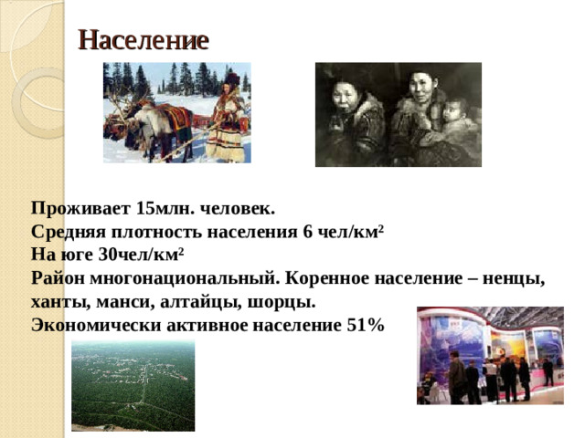 Урок по изучению особенностей природы, населения и хозяйства Западной Сибири