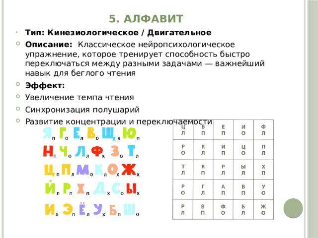 5. Алфавит