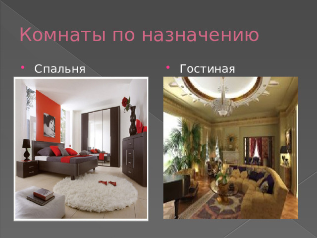 Комнаты по назначению