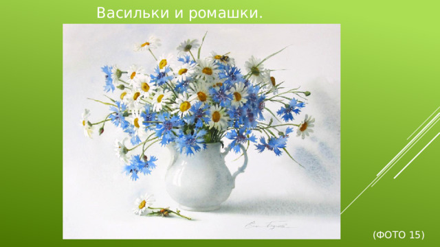 Васильки и ромашки.         (Фото 15)
