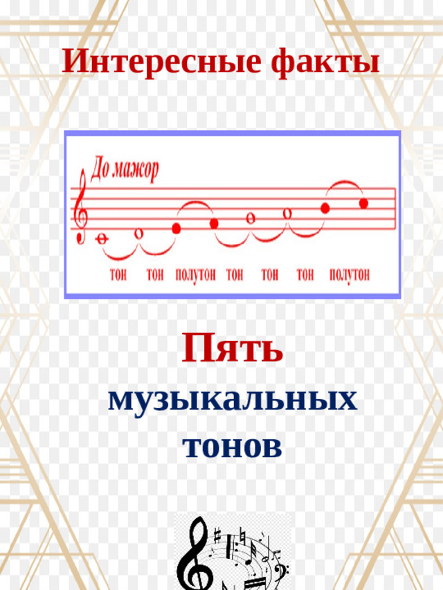 Интересные факты Пять музыкальных тонов