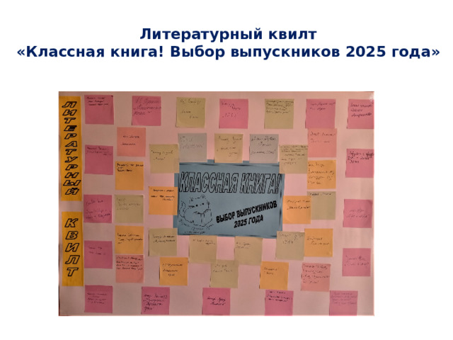 Литературный квилт  «Классная книга! Выбор выпускников 2025 года»