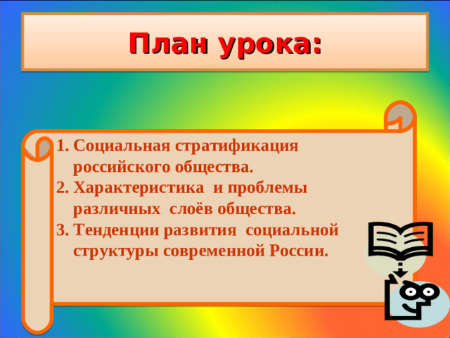 План урока: