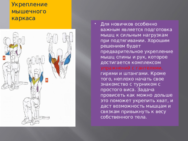Шаг 1.  Укрепление мышечного каркаса